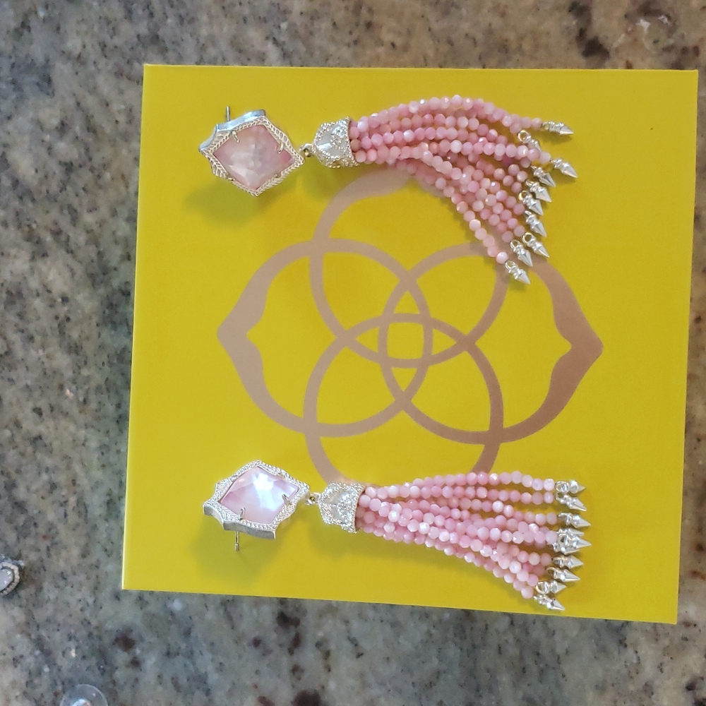 Pink kendra scott earrings